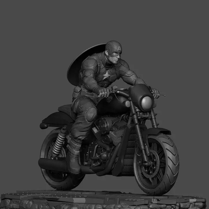 1828 Captain America Motorcycle - STL 3D Print Files