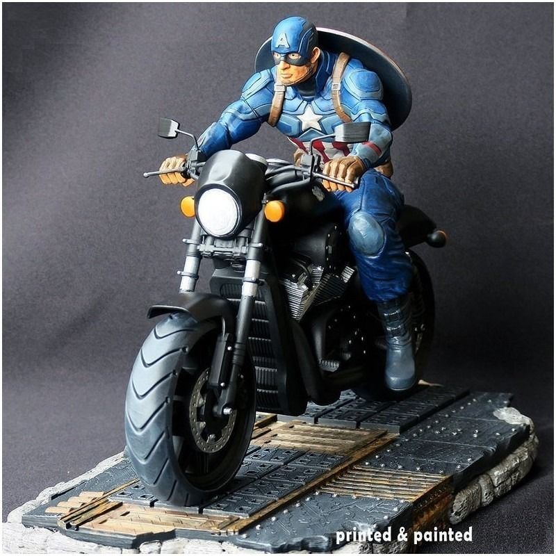 1828 Captain America Motorcycle - STL 3D Print Files