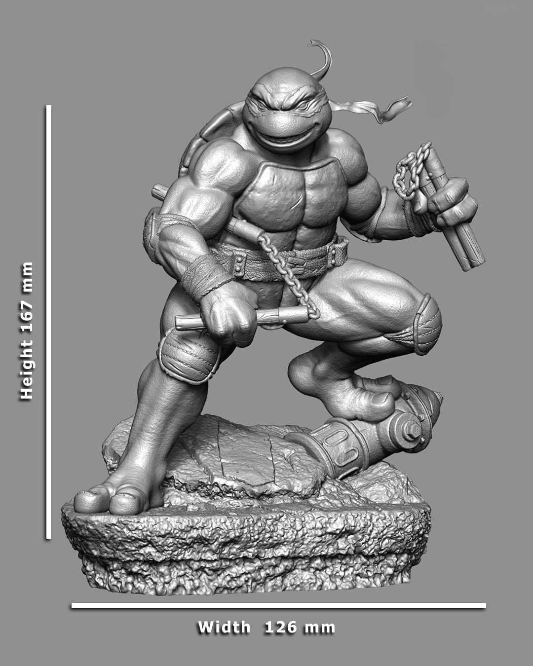 0478 Michelangelo - TMNT (1286) - STL 3D Print Files