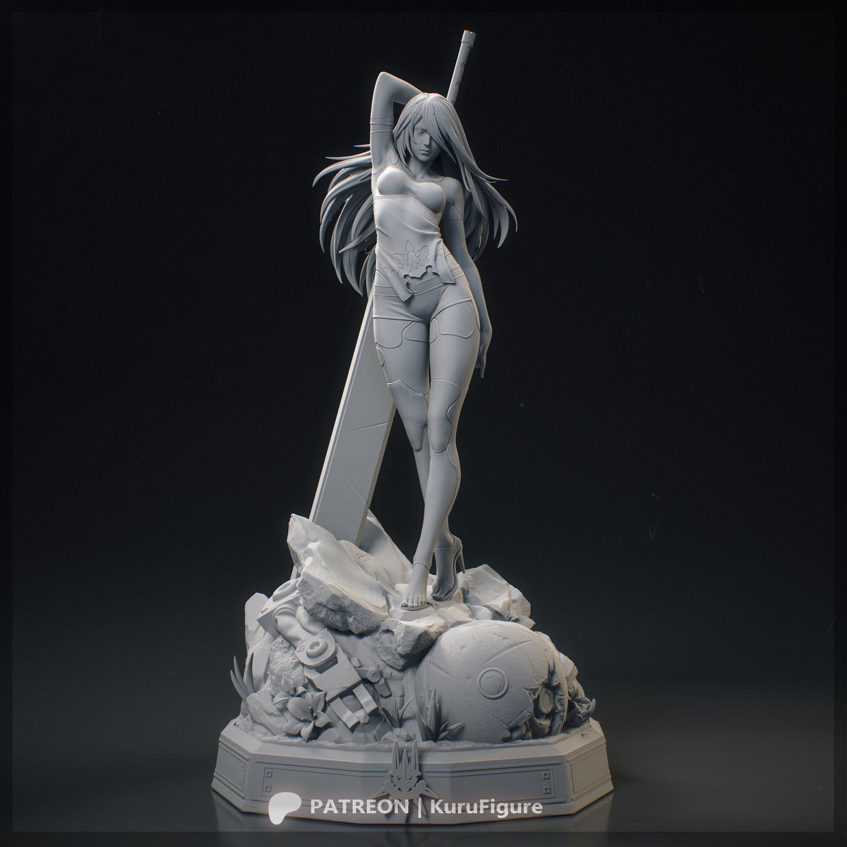 2123 A2_NieR Automata - STL 3D Print Files