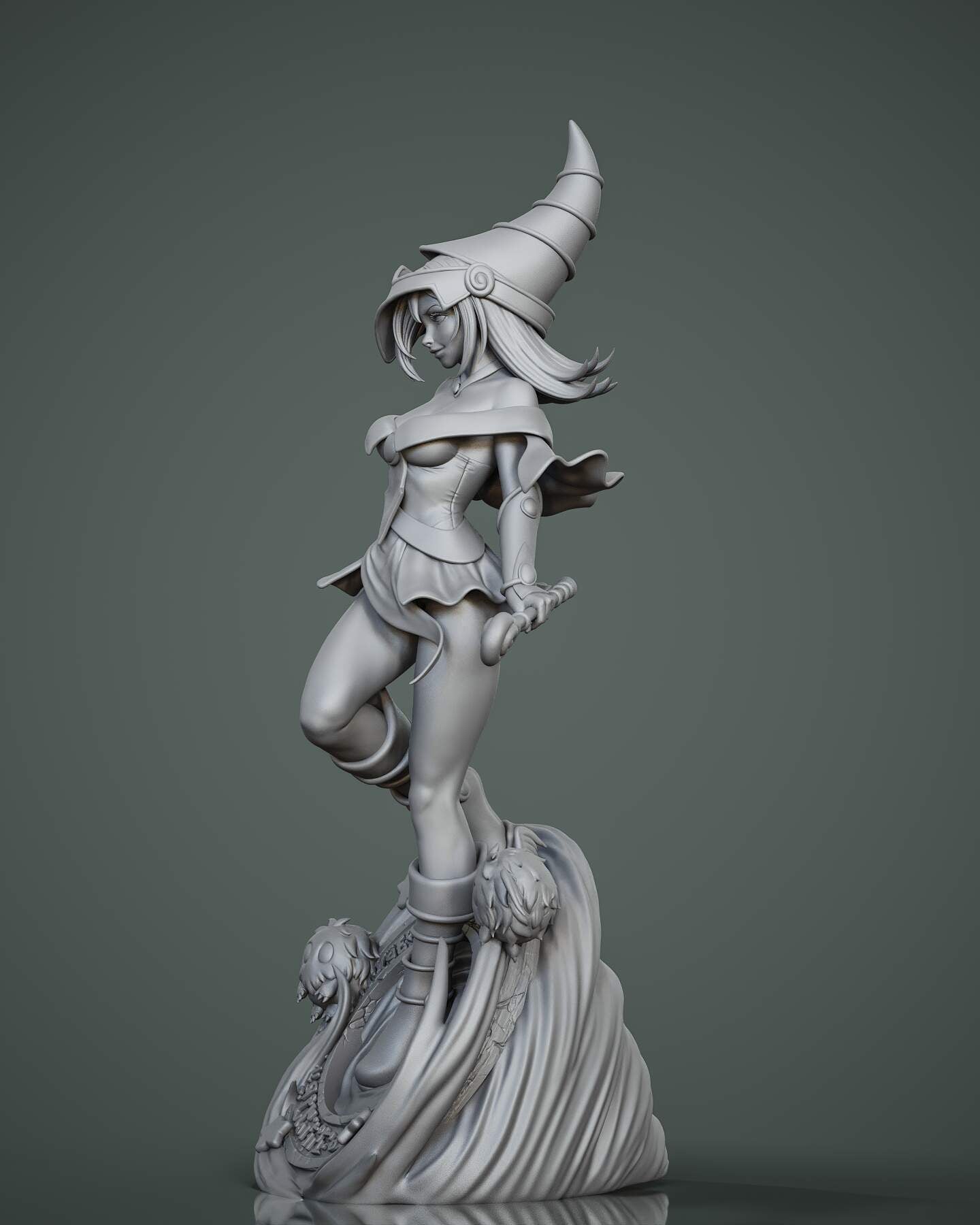 1669 Dark Magician Girl_Yu-Gi-Oh! - STL 3D Print Files