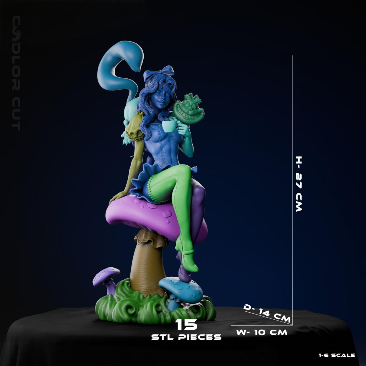 1833 Alice in Wonderland - STL 3D Print Files