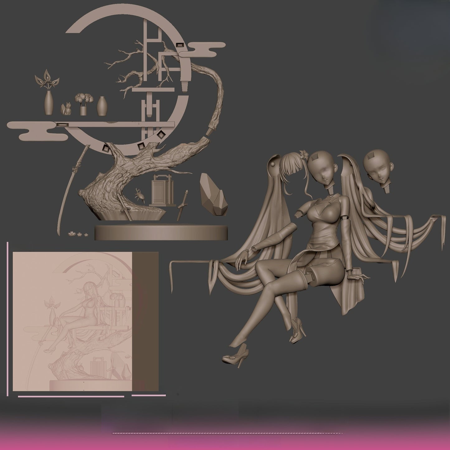 1064 Raiden Shogun_Genshin Impact - STL 3D Print Files