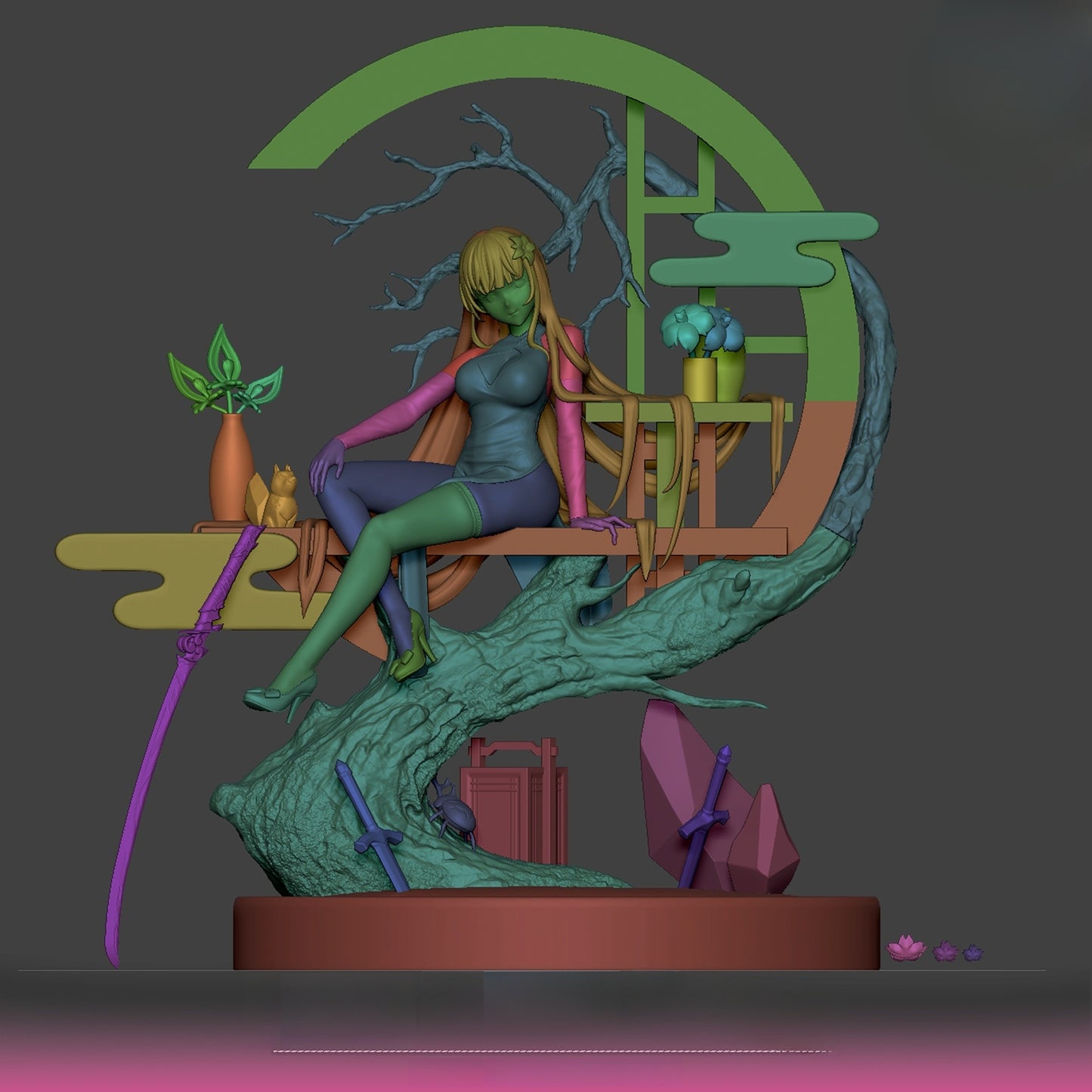 1064 Raiden Shogun_Genshin Impact - STL 3D Print Files