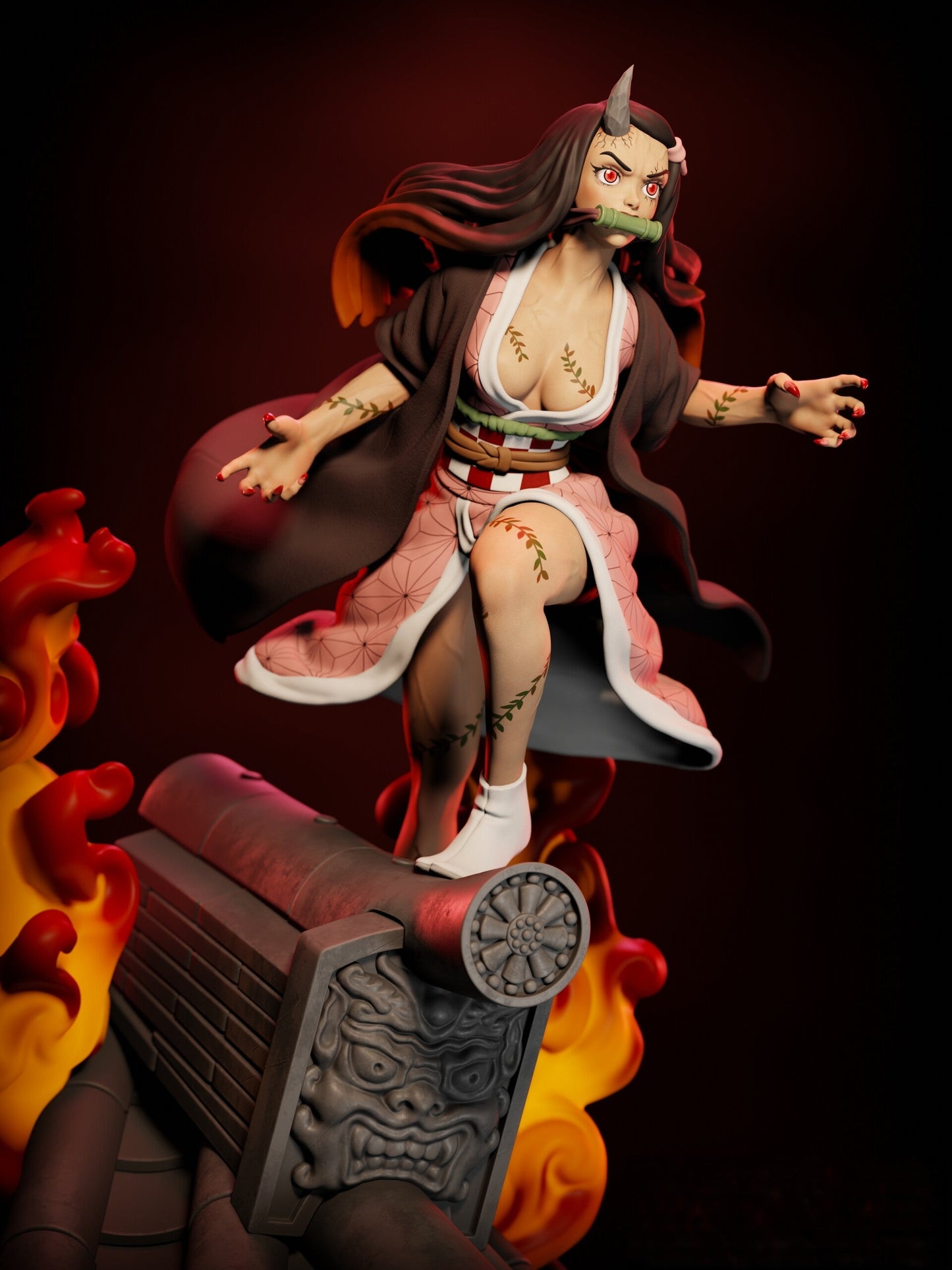 0488 Nezuko Kamado - Kimetsu no Yaiba (1340) - STL 3D Print Files