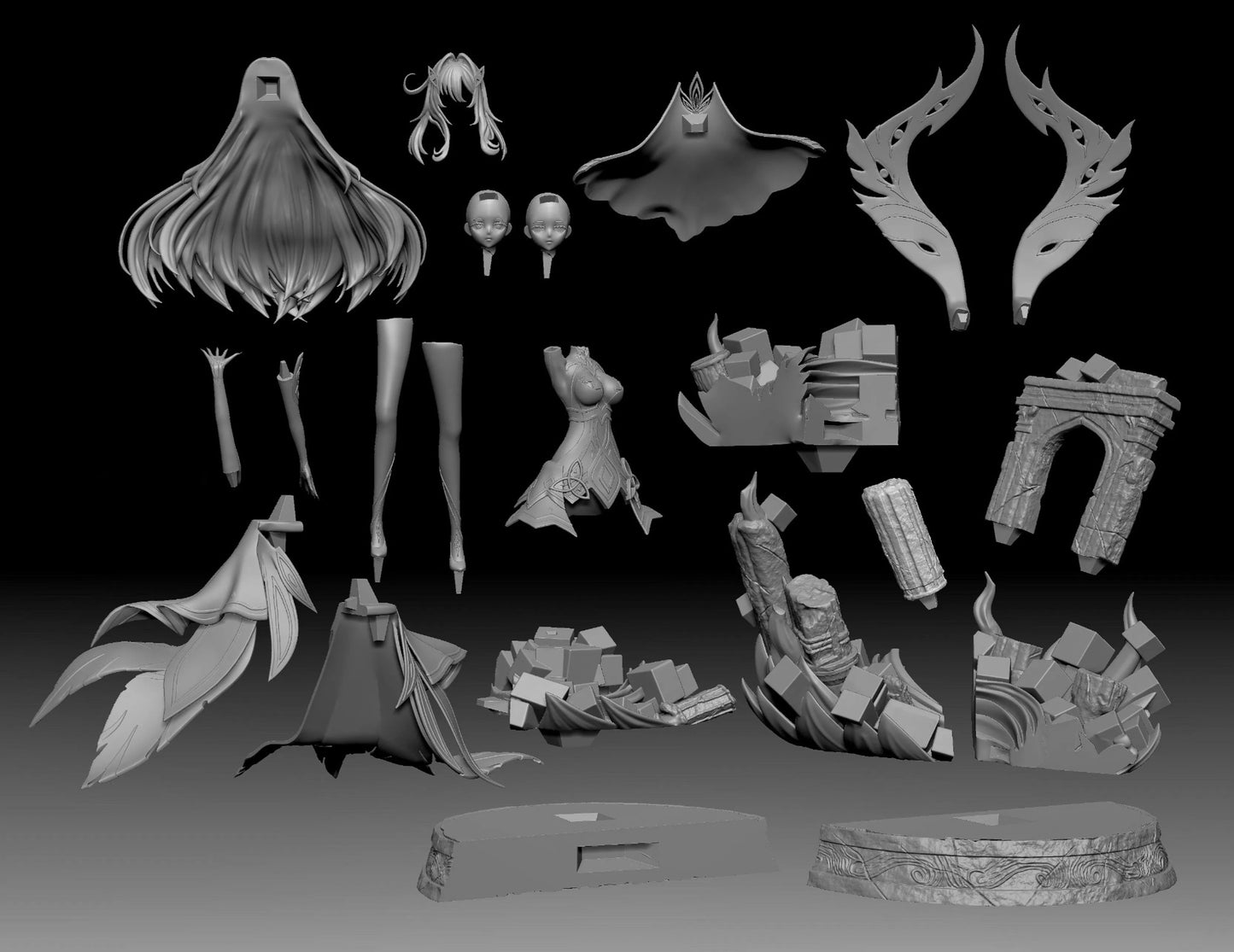 1349 Ronova_Genshin Impact - STL 3D Print Files