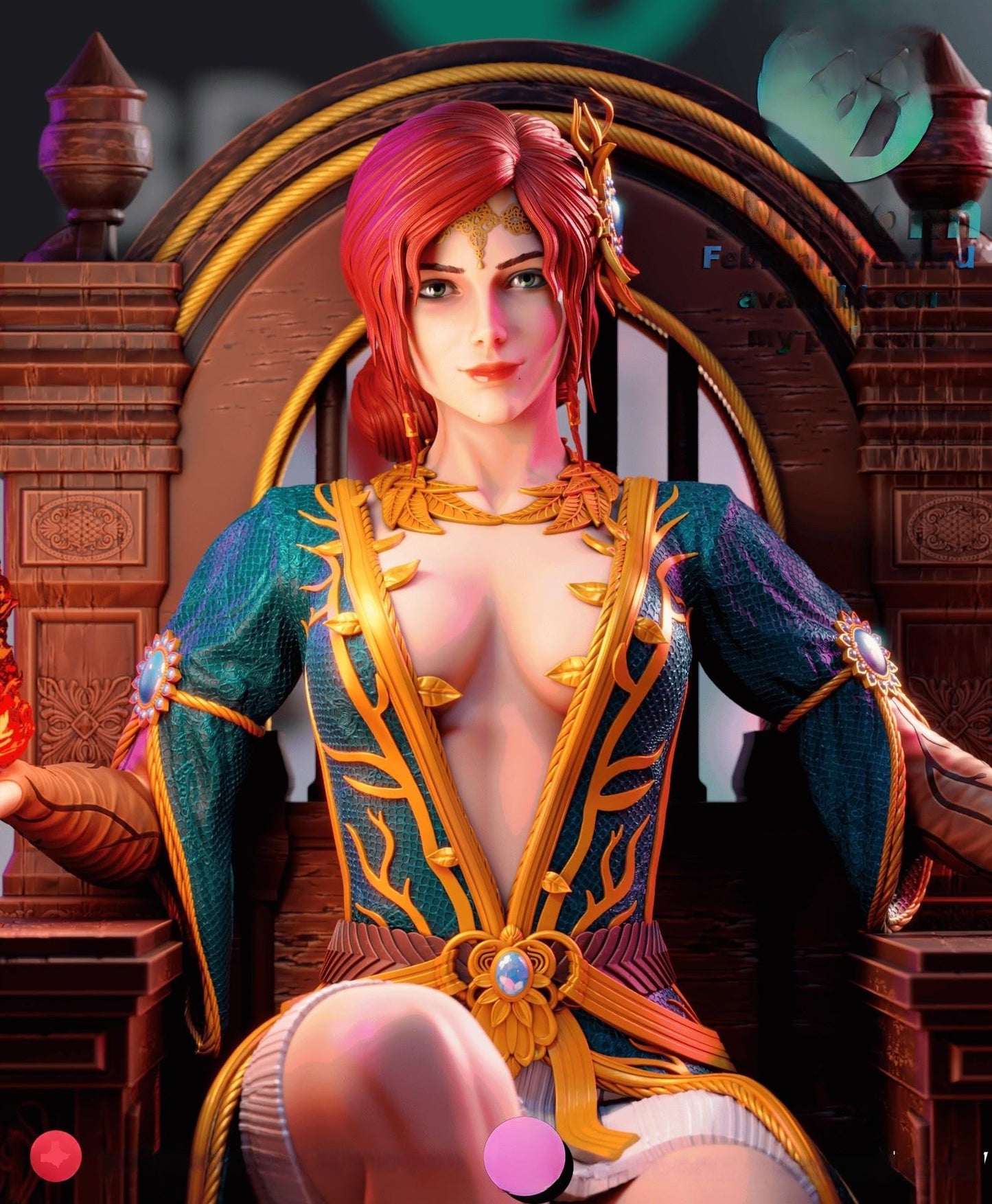 0654 Triss Merigold NSFW - The Witcher (2045) - STL 3D Print Files