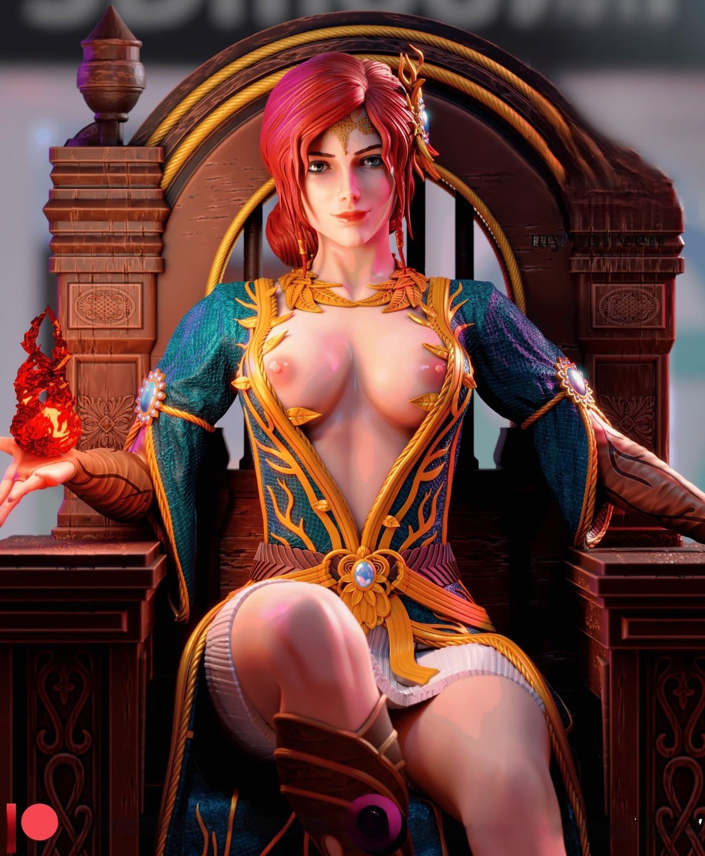 0654 Triss Merigold NSFW - The Witcher (2045) - STL 3D Print Files