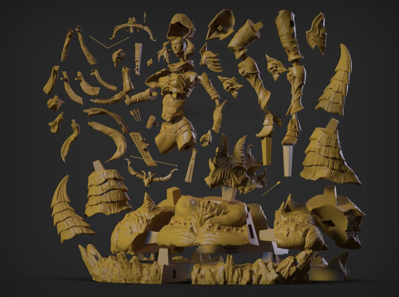 0727 Demon Hunter - Diablo - STL 3D Print Files