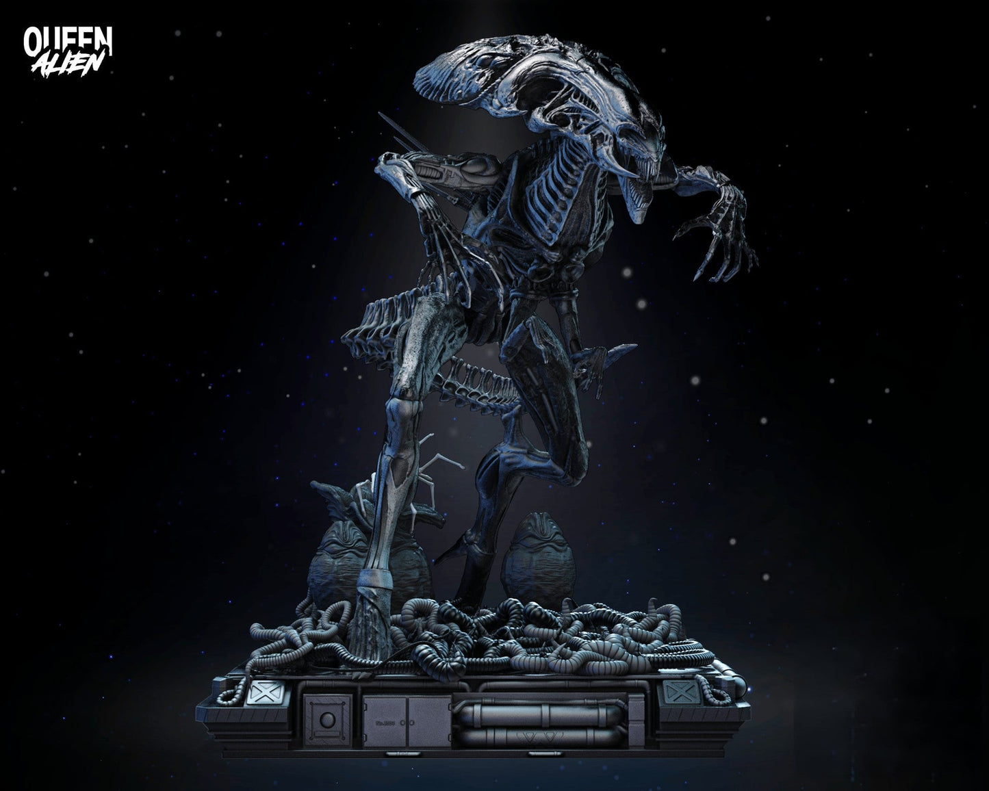0496 Queen Alien - The Alien Queen - STL 3D Print Files