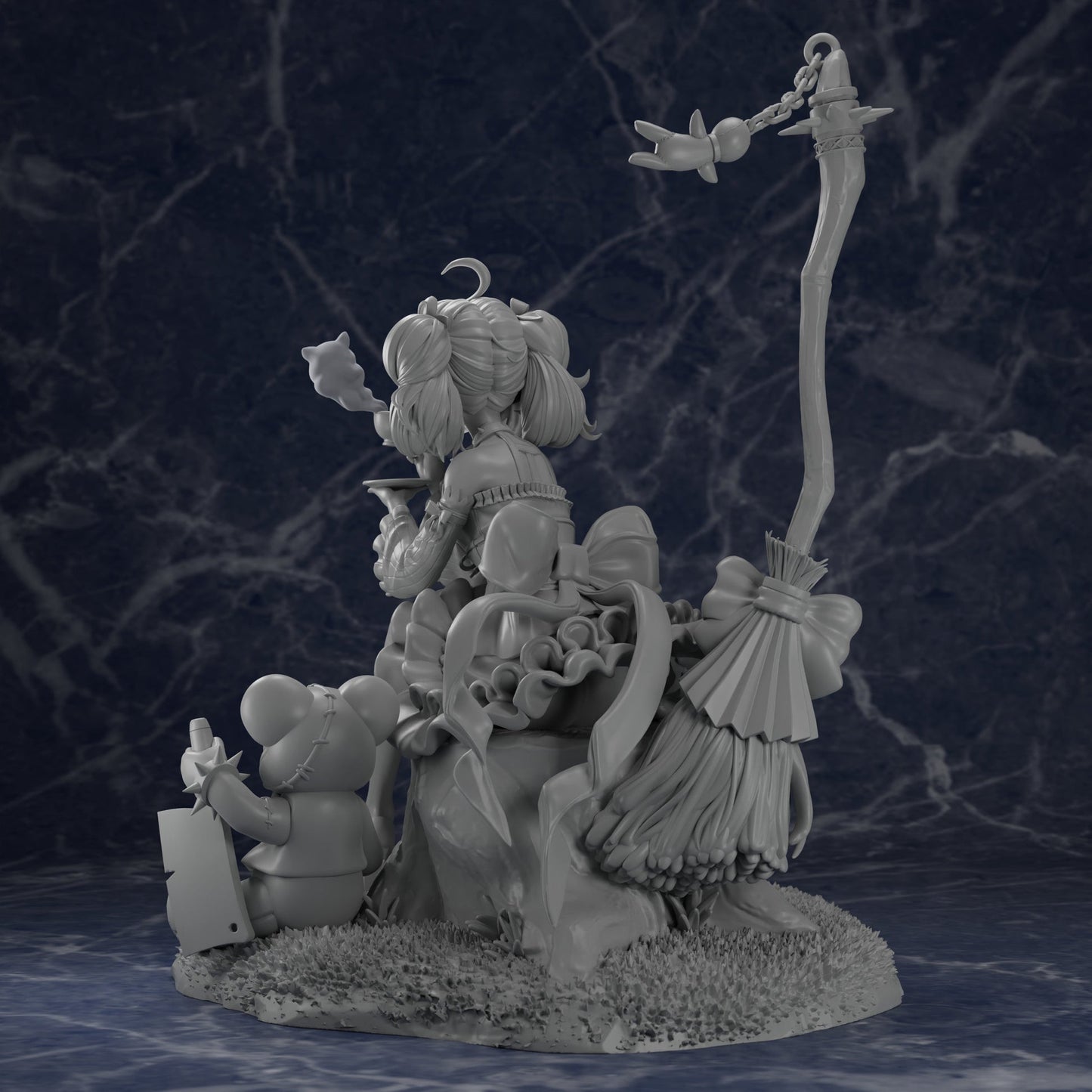 0784 Black Maiden Enchantress - Dungeon & Fighter - STL 3D Print Files