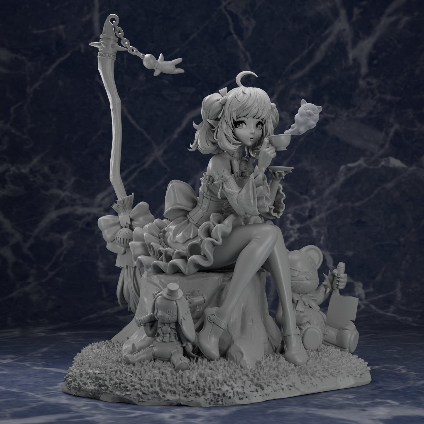 0784 Black Maiden Enchantress - Dungeon & Fighter - STL 3D Print Files
