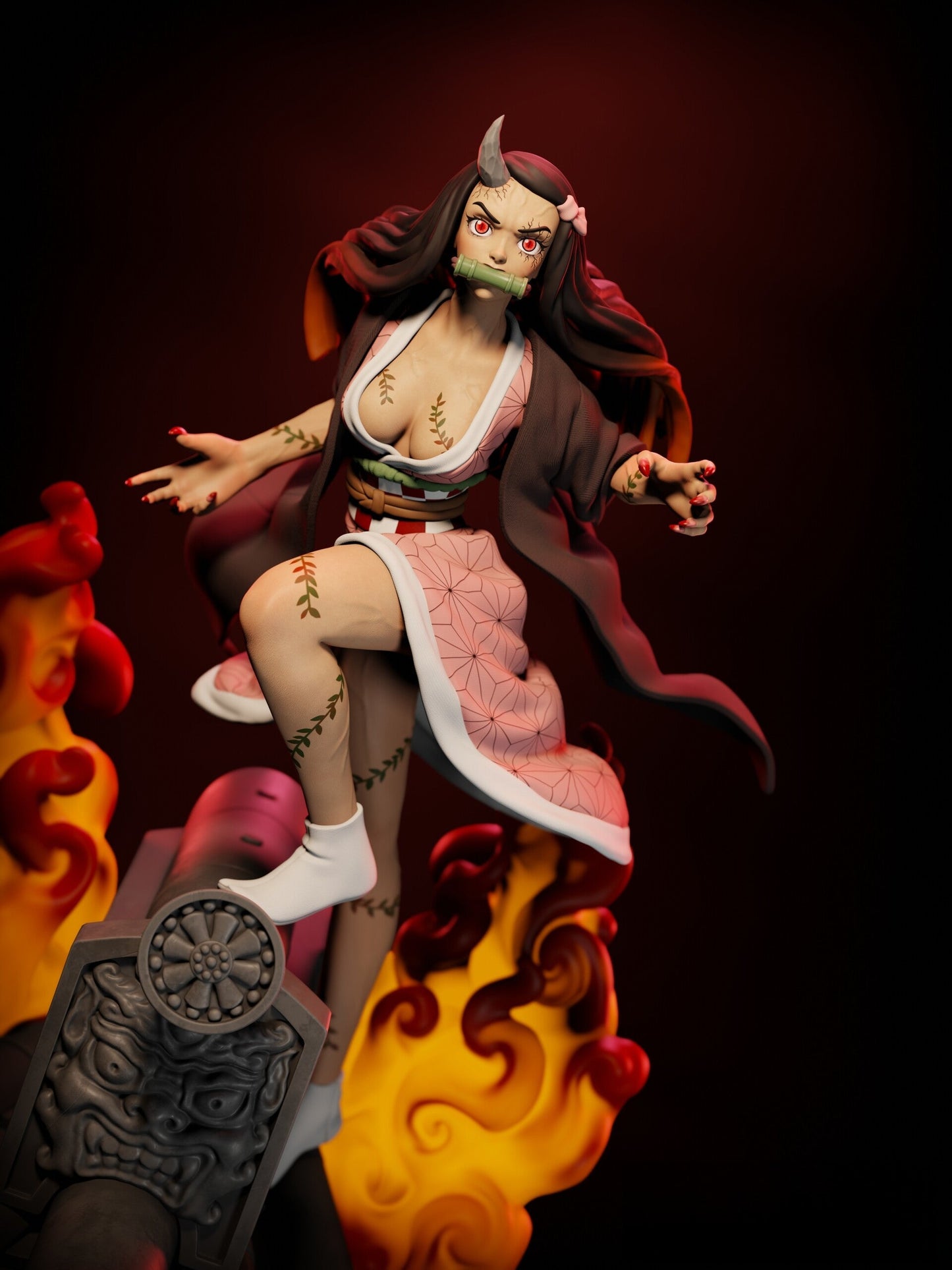 0488 Nezuko Kamado - Kimetsu no Yaiba (1340) - STL 3D Print Files