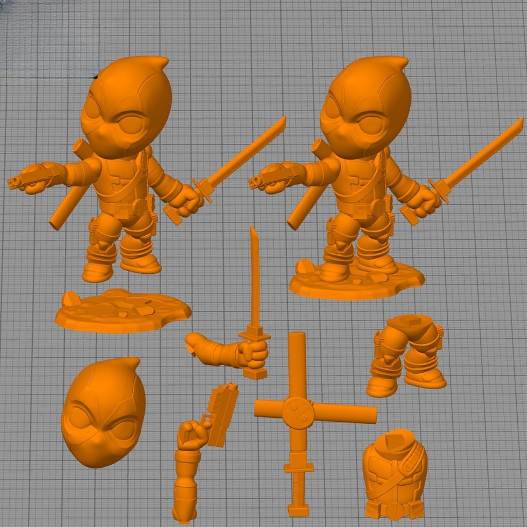 0100 Deadpool - STL 3D Print Files