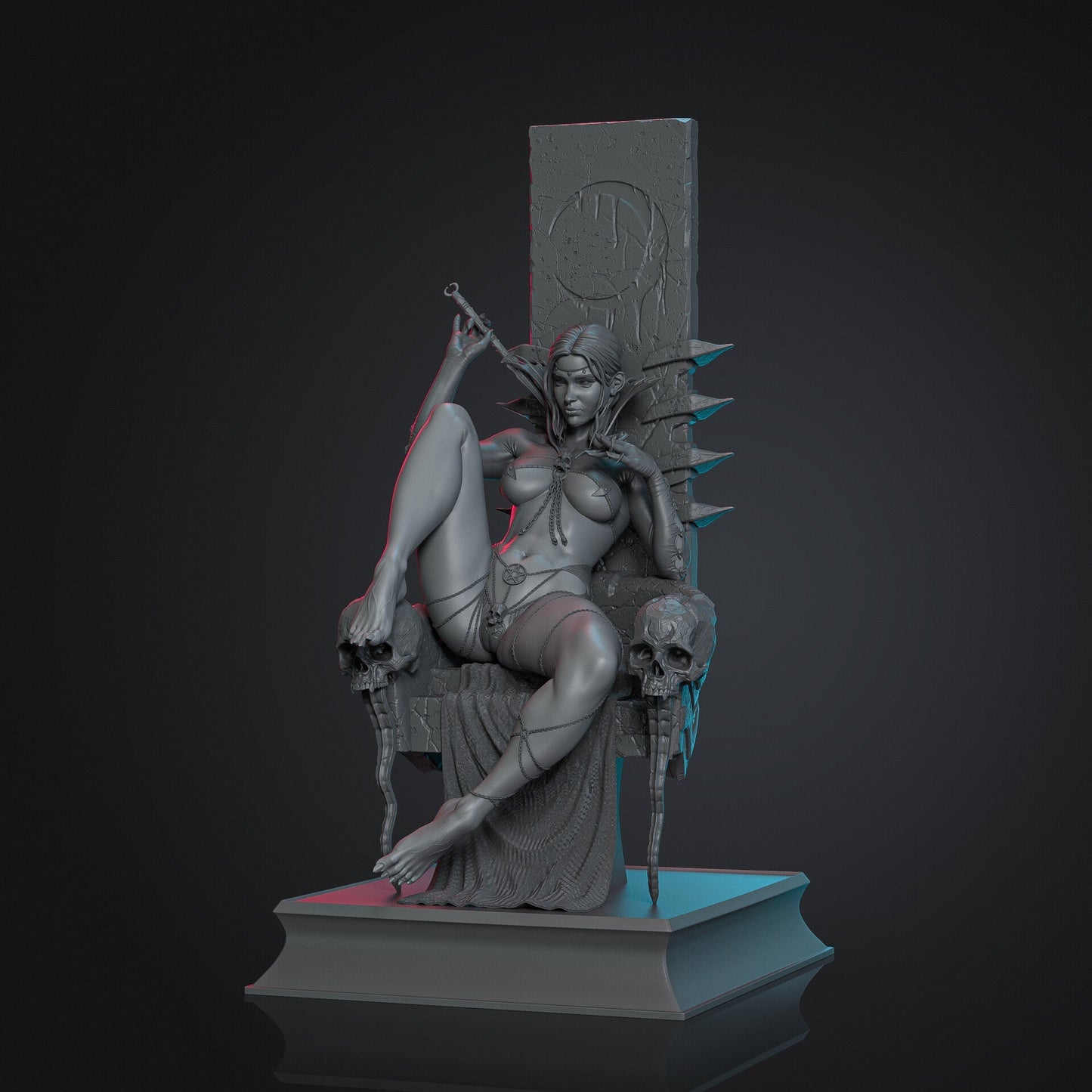 0959 Throne Lady - STL 3D Print Files