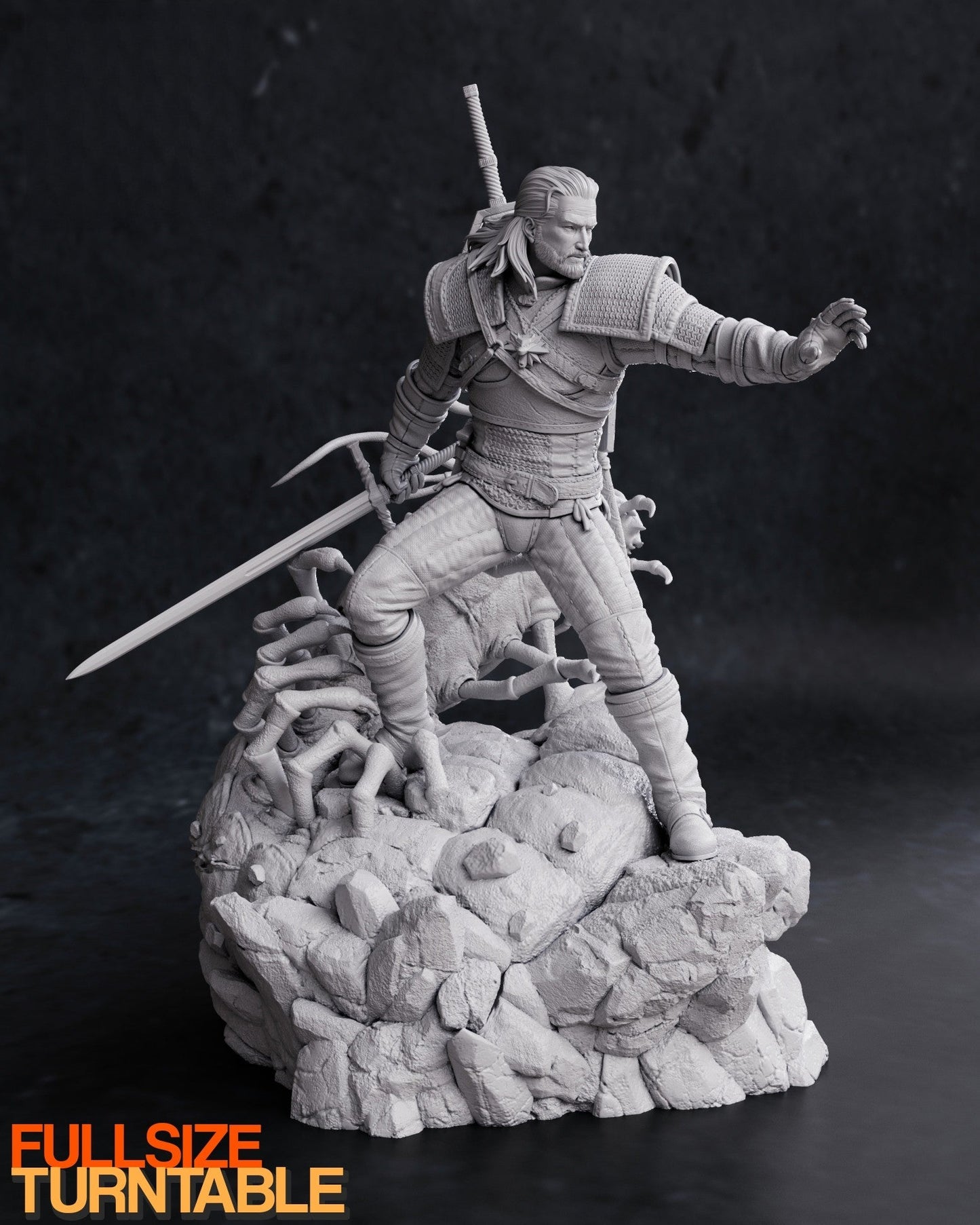 0119 Geralt - The Witcher (1581) - STL 3D Print Files