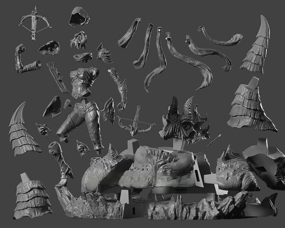 0727 Demon Hunter - Diablo - STL 3D Print Files