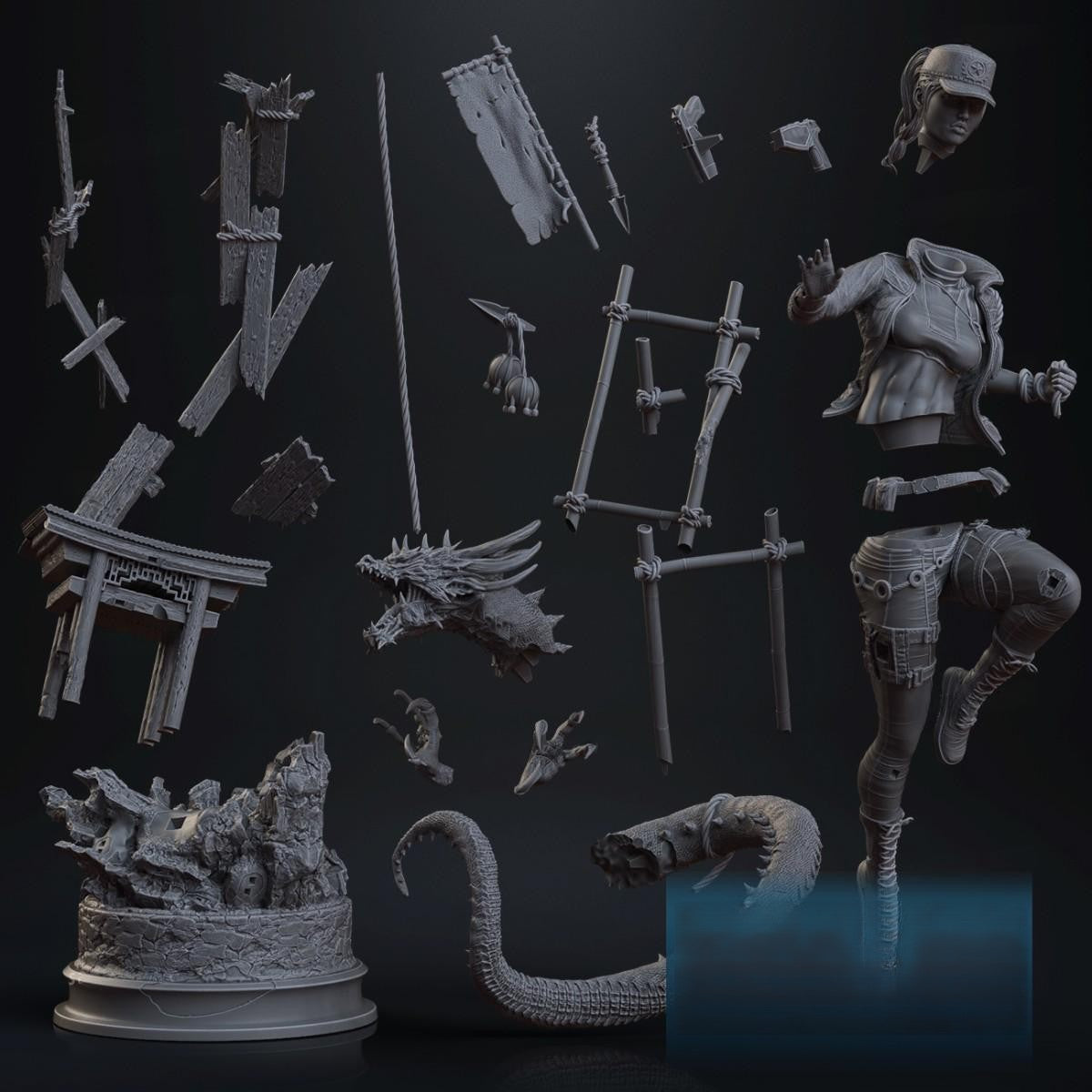 0800 Sonya Blade - Mortal Kombat - STL 3D Print Files
