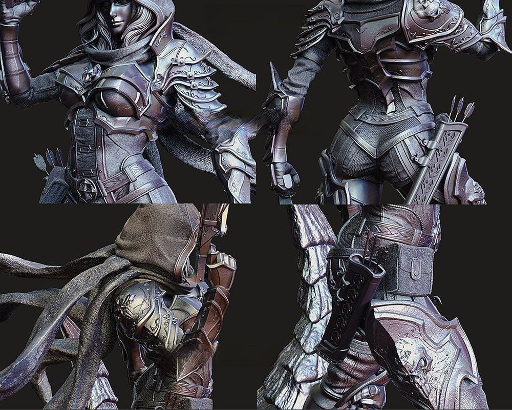 0727 Demon Hunter - Diablo - STL 3D Print Files