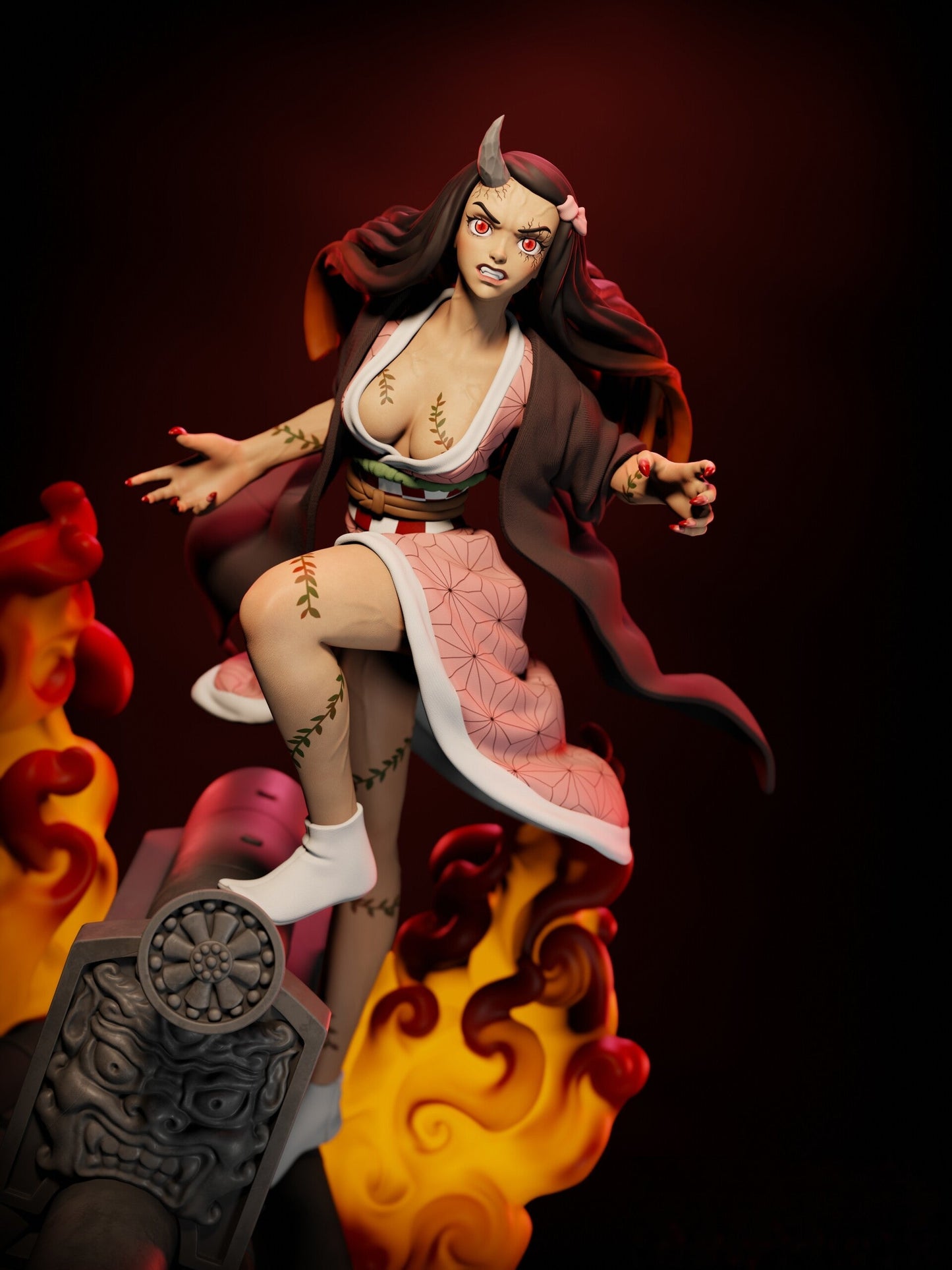 0488 Nezuko Kamado - Kimetsu no Yaiba (1340) - STL 3D Print Files