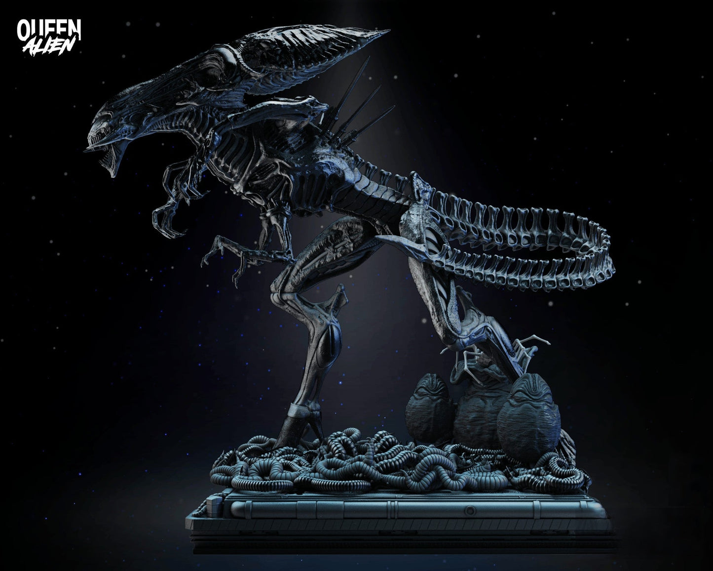 0496 Queen Alien - The Alien Queen - STL 3D Print Files