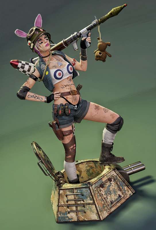 0831 Tank Girl - STL 3D Print Files