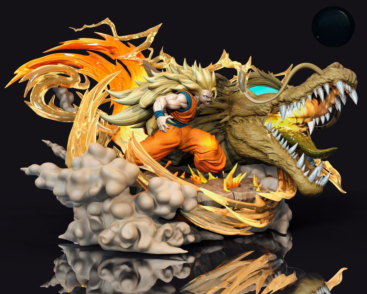 0281 Goku_Super_Saiyan_3_Dragon_Fist - STL 3D Print Files