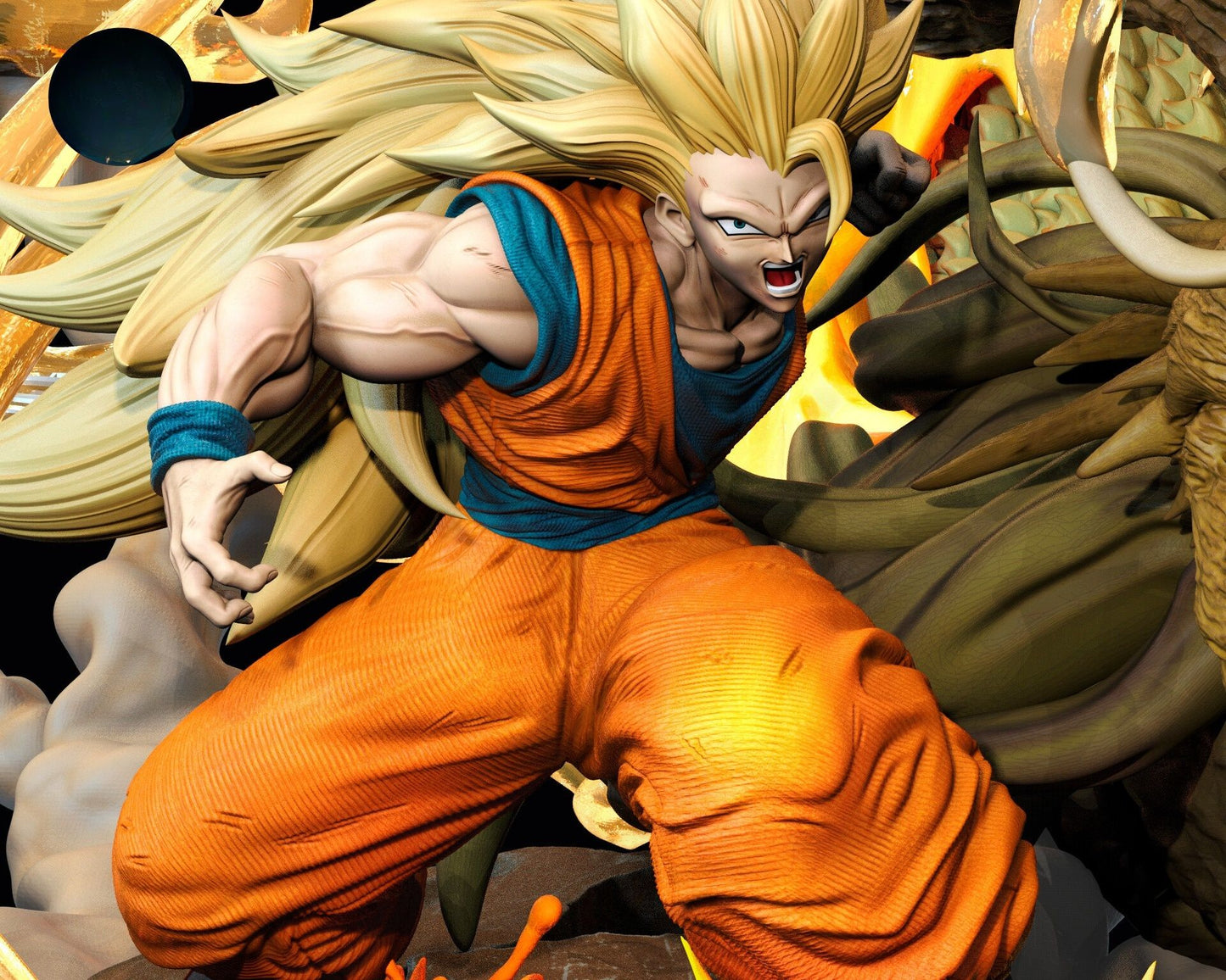 0281 Goku_Super_Saiyan_3_Dragon_Fist - STL 3D Print Files
