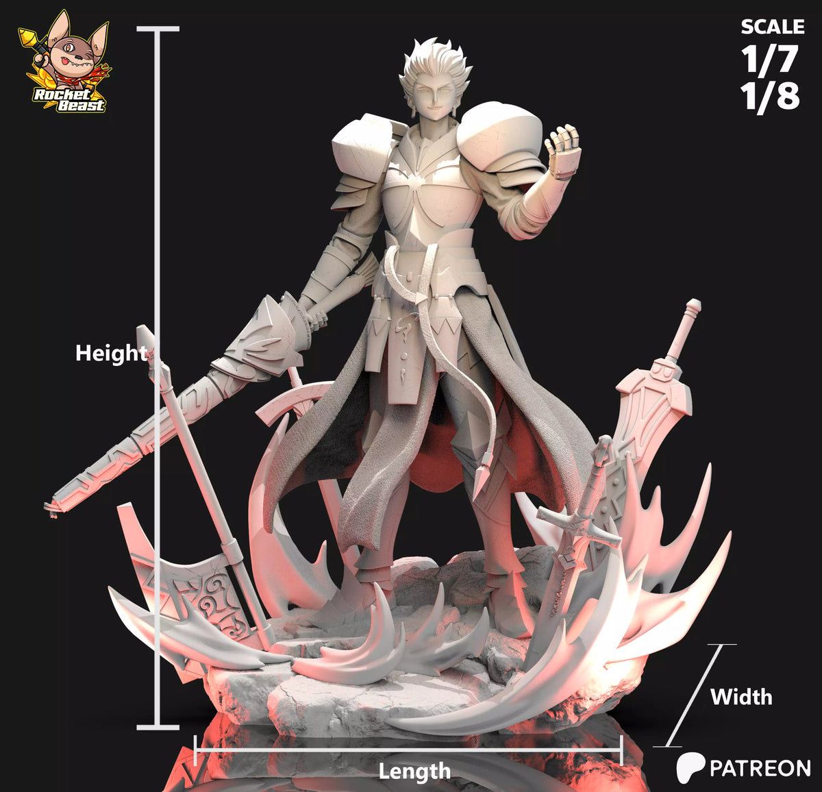 2069 Gilgamesh_Fate Strange Fake - STL 3D Print Files