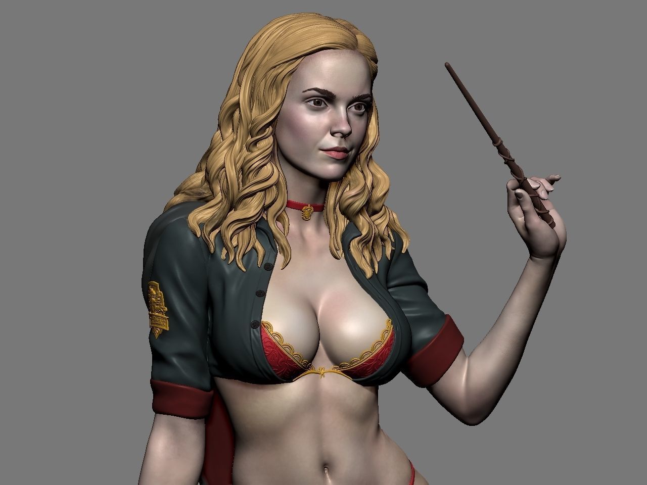 0659 Hermione Adult on the Broomstick - Harry Potter - STL 3D Print Files