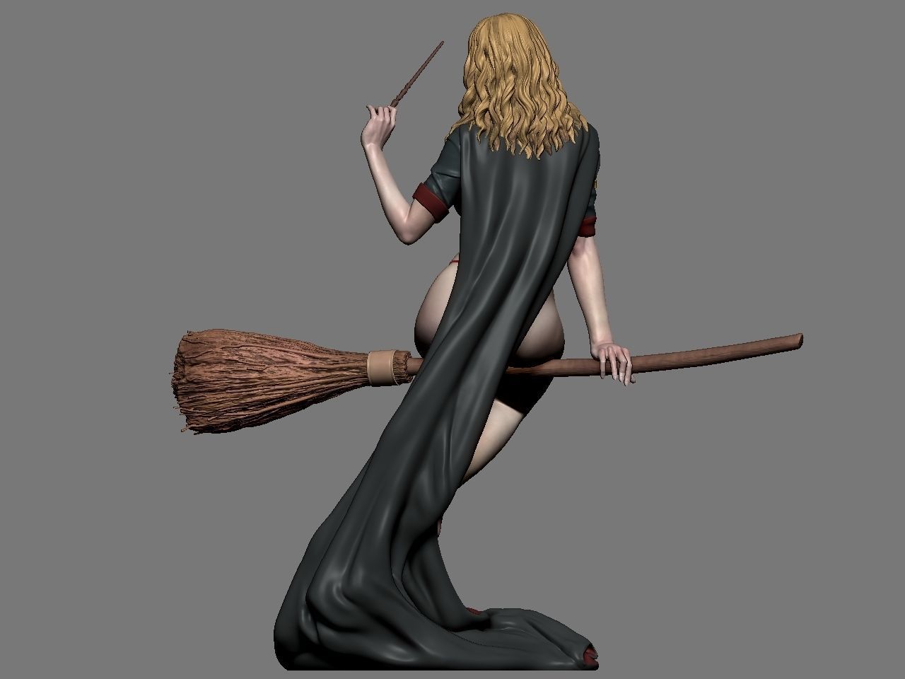 0659 Hermione Adult on the Broomstick - Harry Potter - STL 3D Print Files