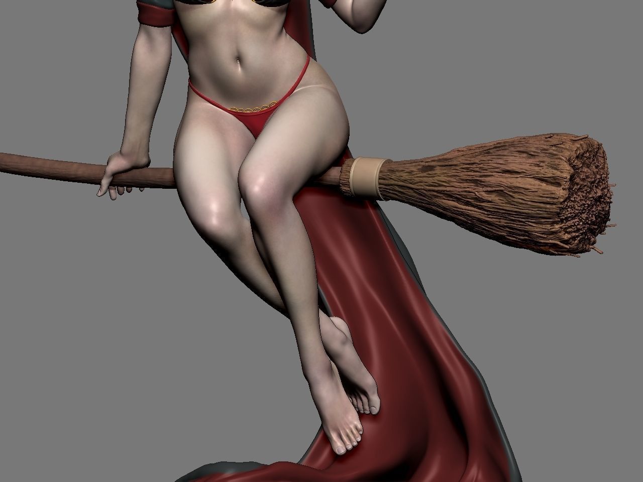 0659 Hermione Adult on the Broomstick - Harry Potter - STL 3D Print Files