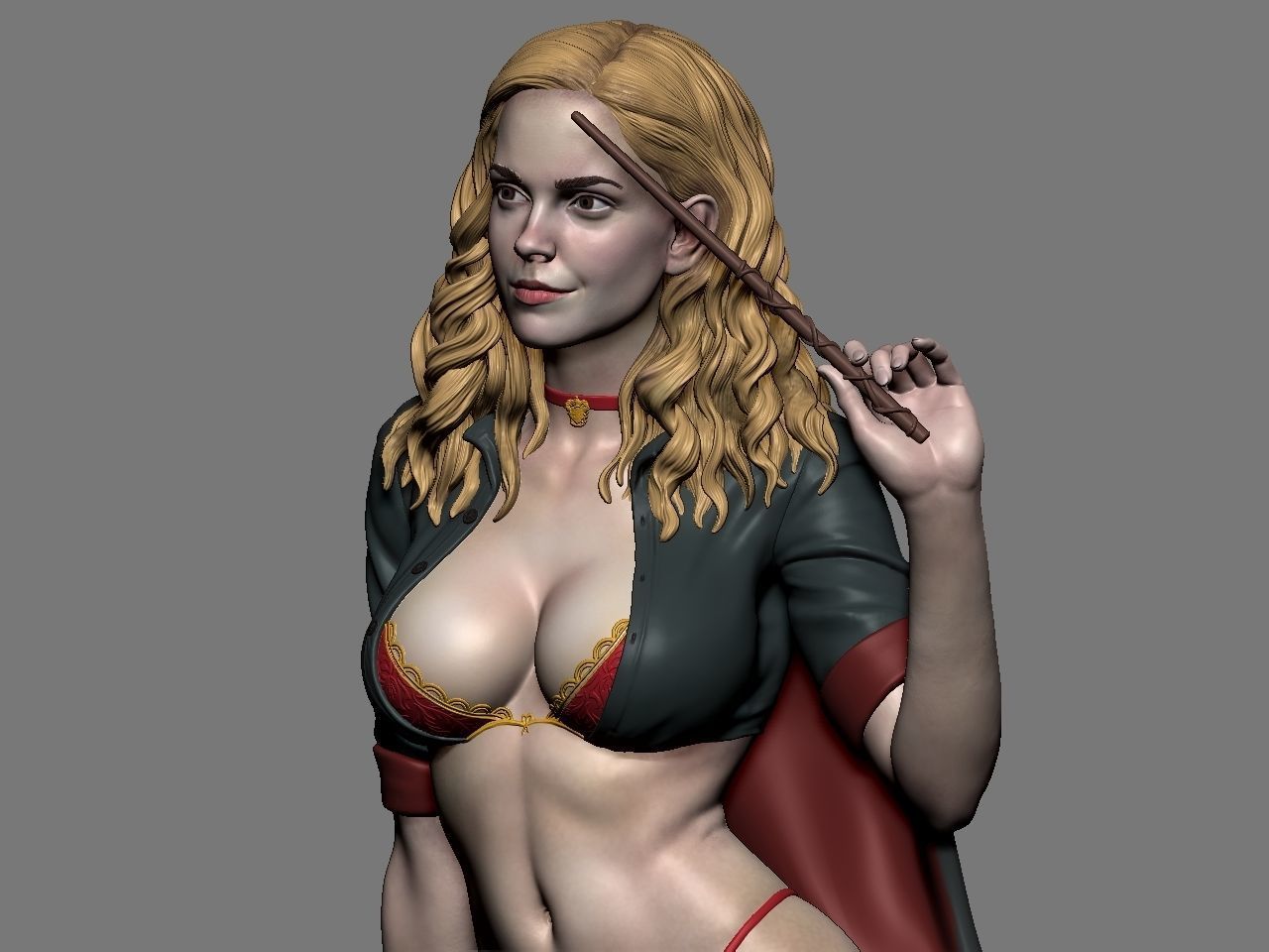 0659 Hermione Adult on the Broomstick - Harry Potter - STL 3D Print Files