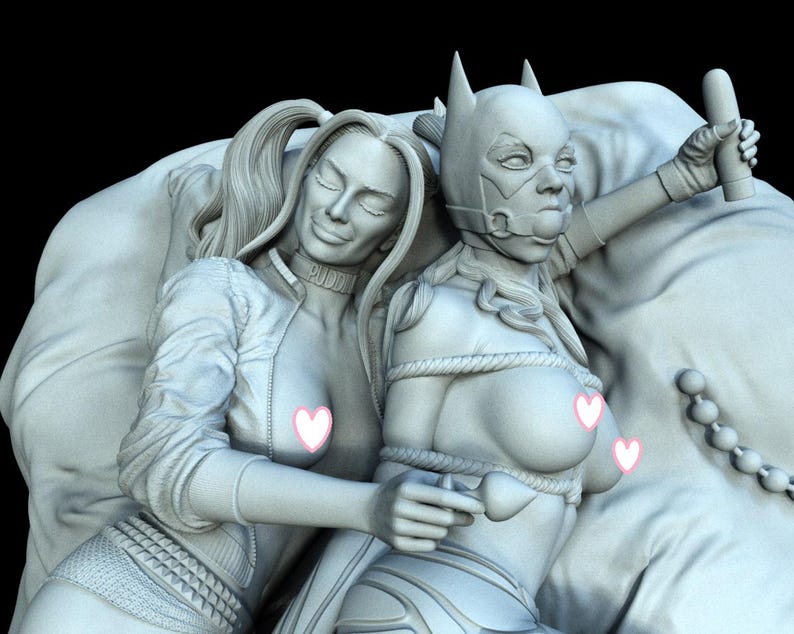 1830 Harley Quinn and Batgirl NSFW - STL 3D Print Files