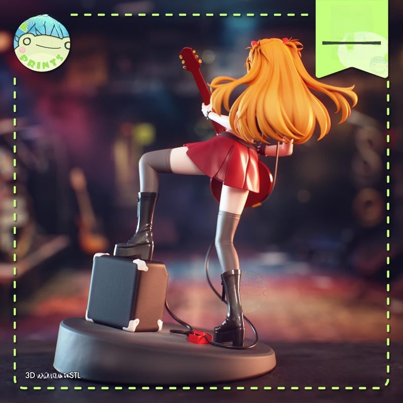 1840 Asuka Langley Soryu_NeonGenesisEvangelion - STL 3D Print Files