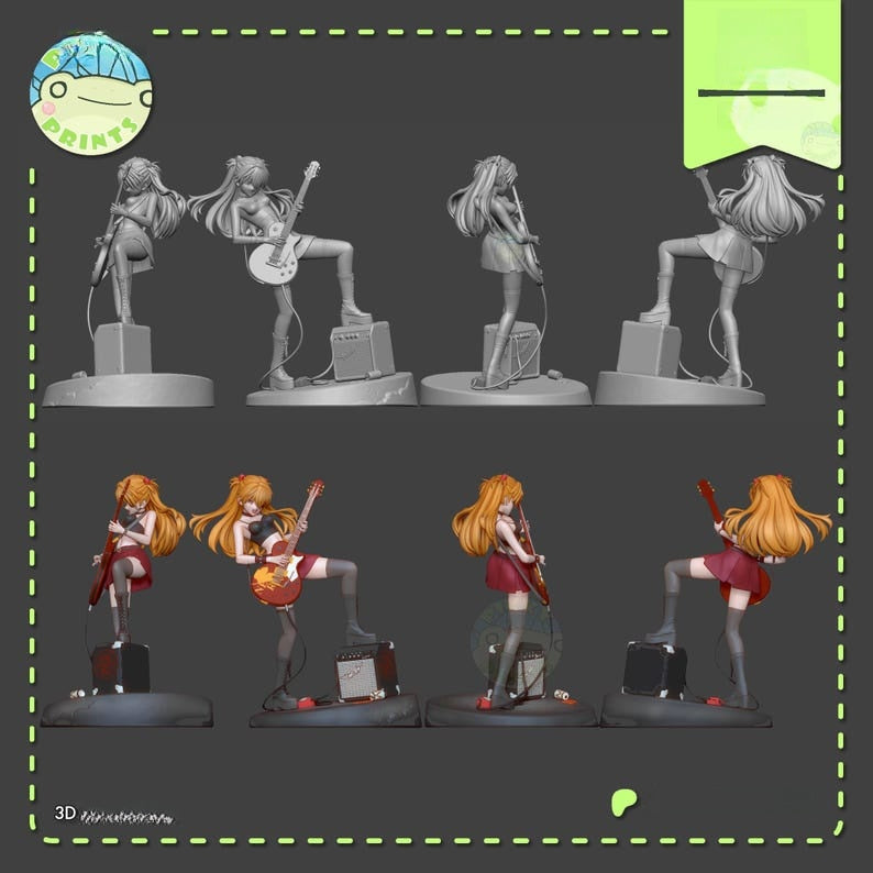 1840 Asuka Langley Soryu_NeonGenesisEvangelion - STL 3D Print Files