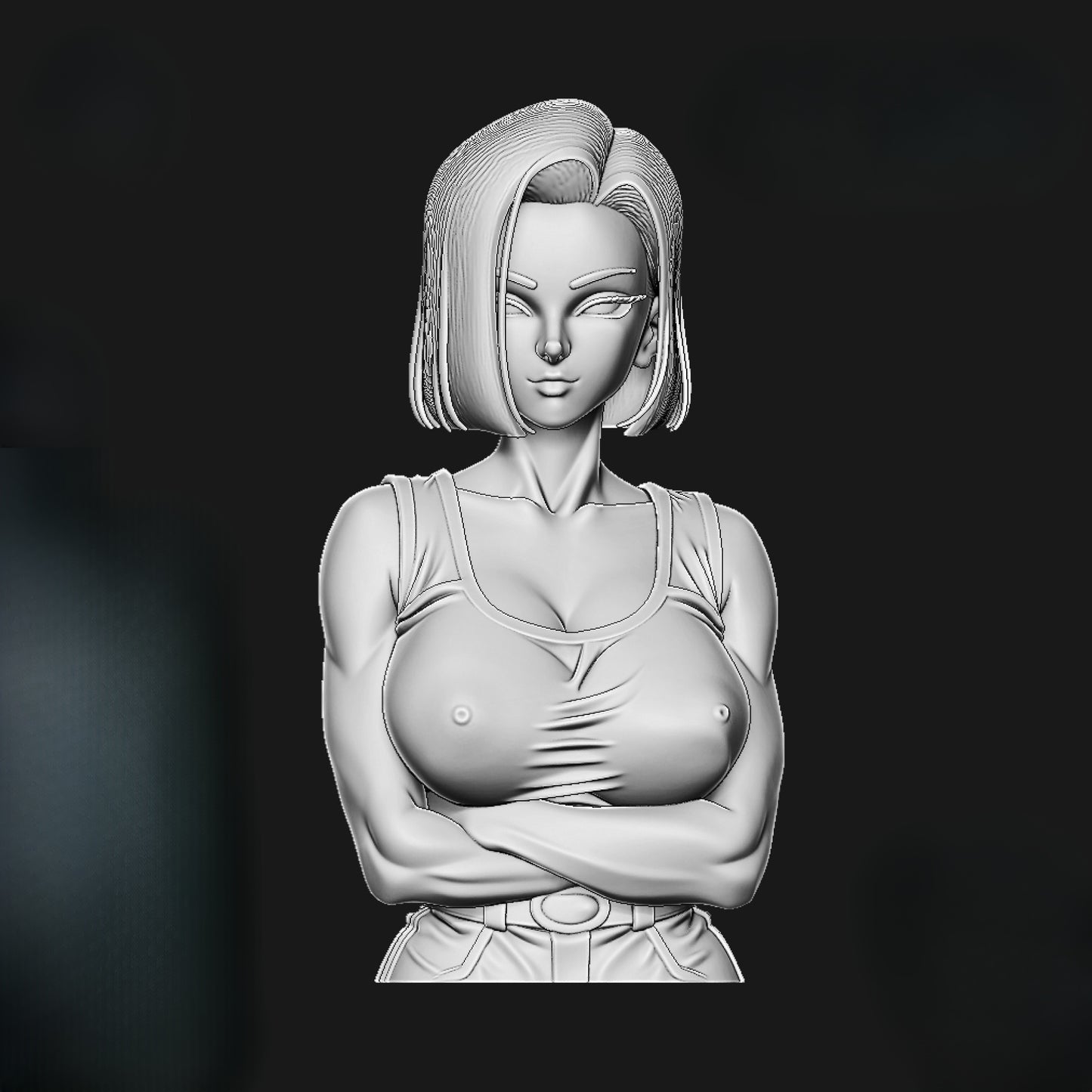 1456 Android18_Dragon BallZ BUST - STL 3D Print Files