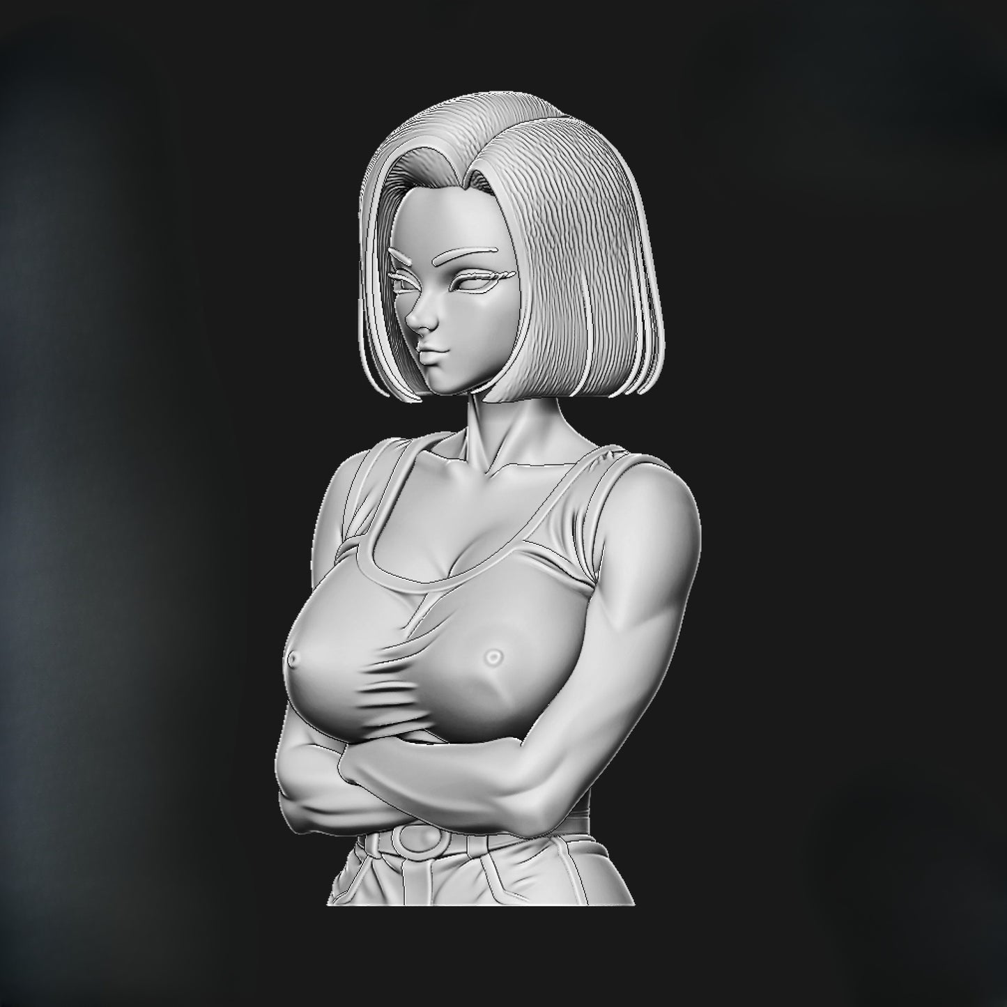 1456 Android18_Dragon BallZ BUST - STL 3D Print Files