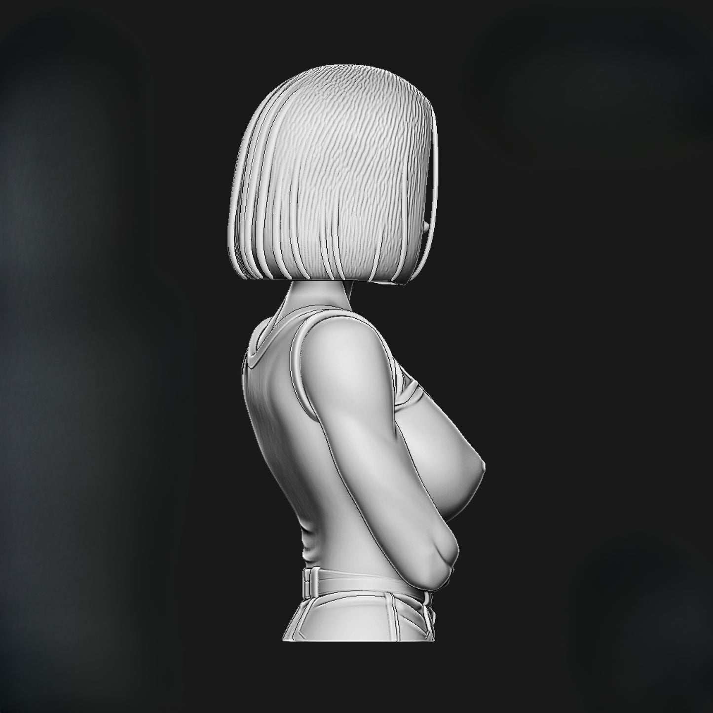 1456 Android18_Dragon BallZ BUST - STL 3D Print Files