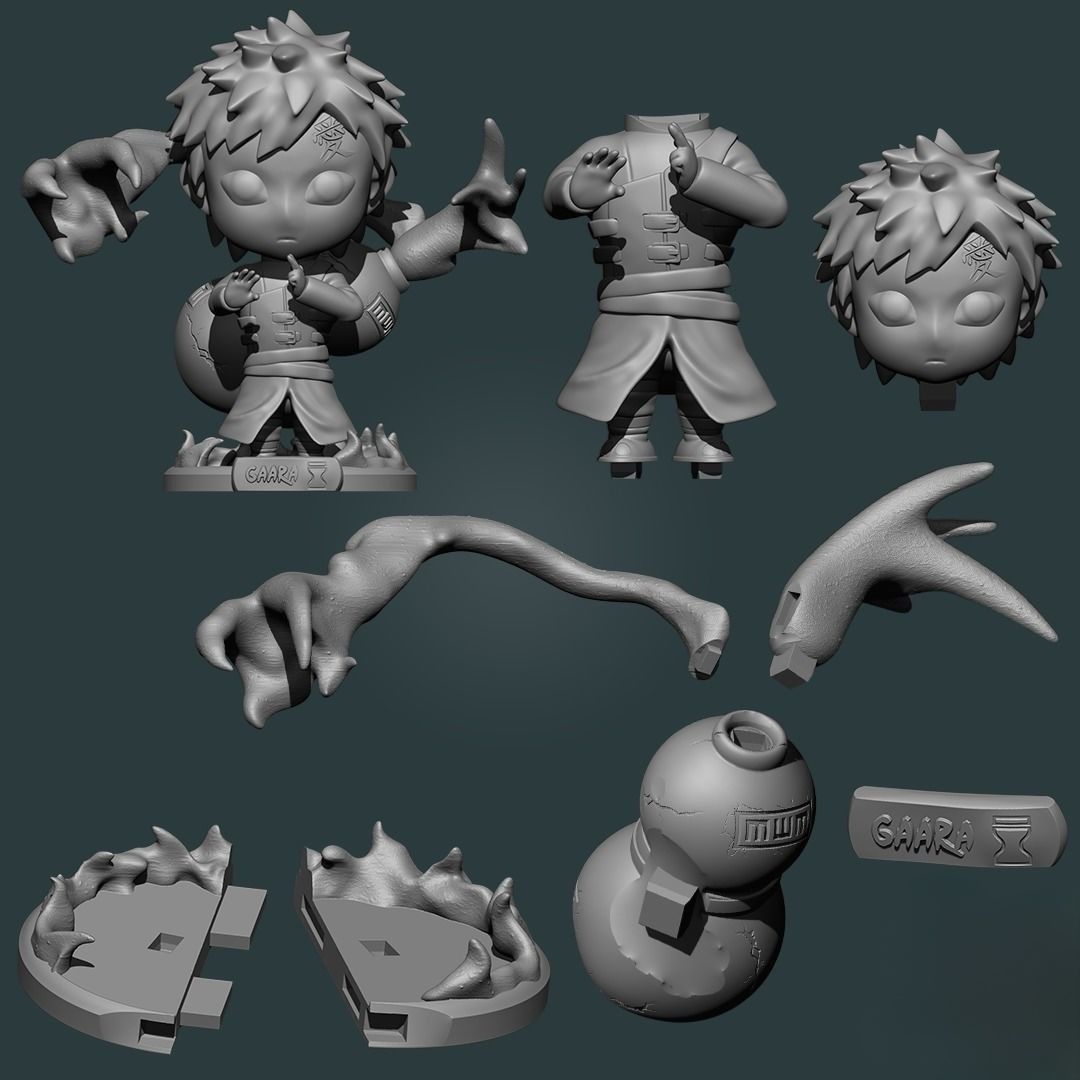 0157 Gaara Naruto - STL 3D Print Files