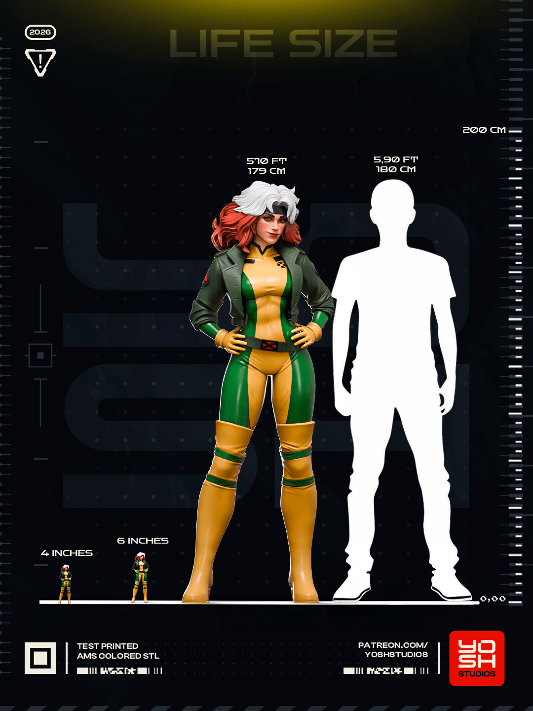1898 Rogue_X-Men - STL 3D Print Files