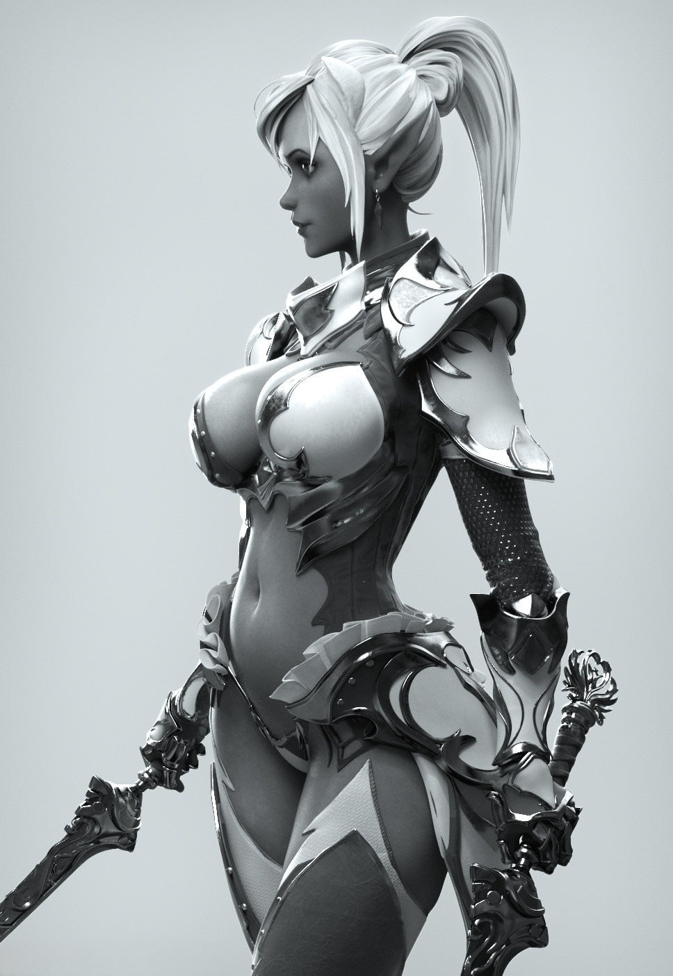 1112 Dark Elf Blade Dancer - STL 3D Print Files