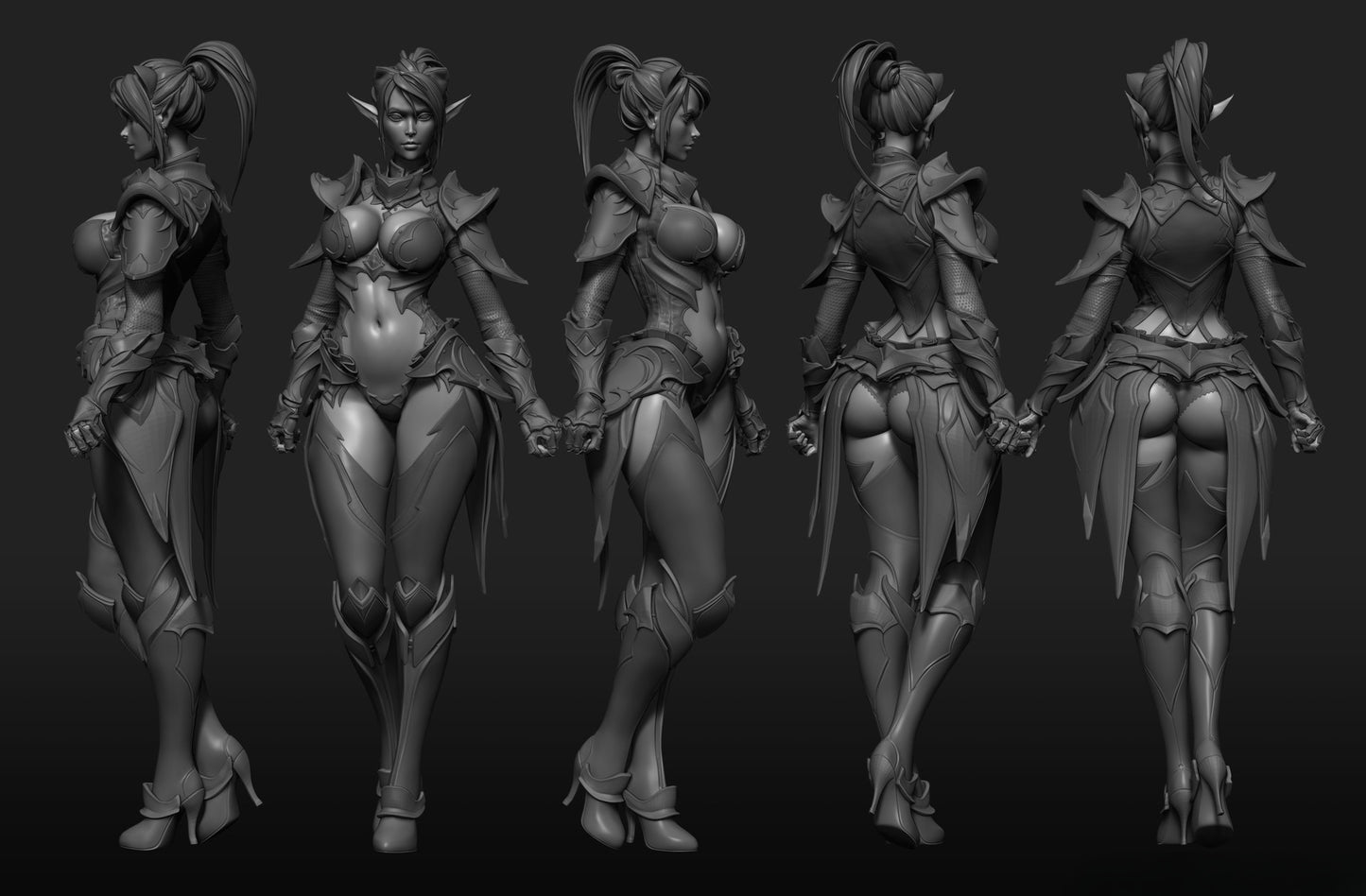 1112 Dark Elf Blade Dancer - STL 3D Print Files