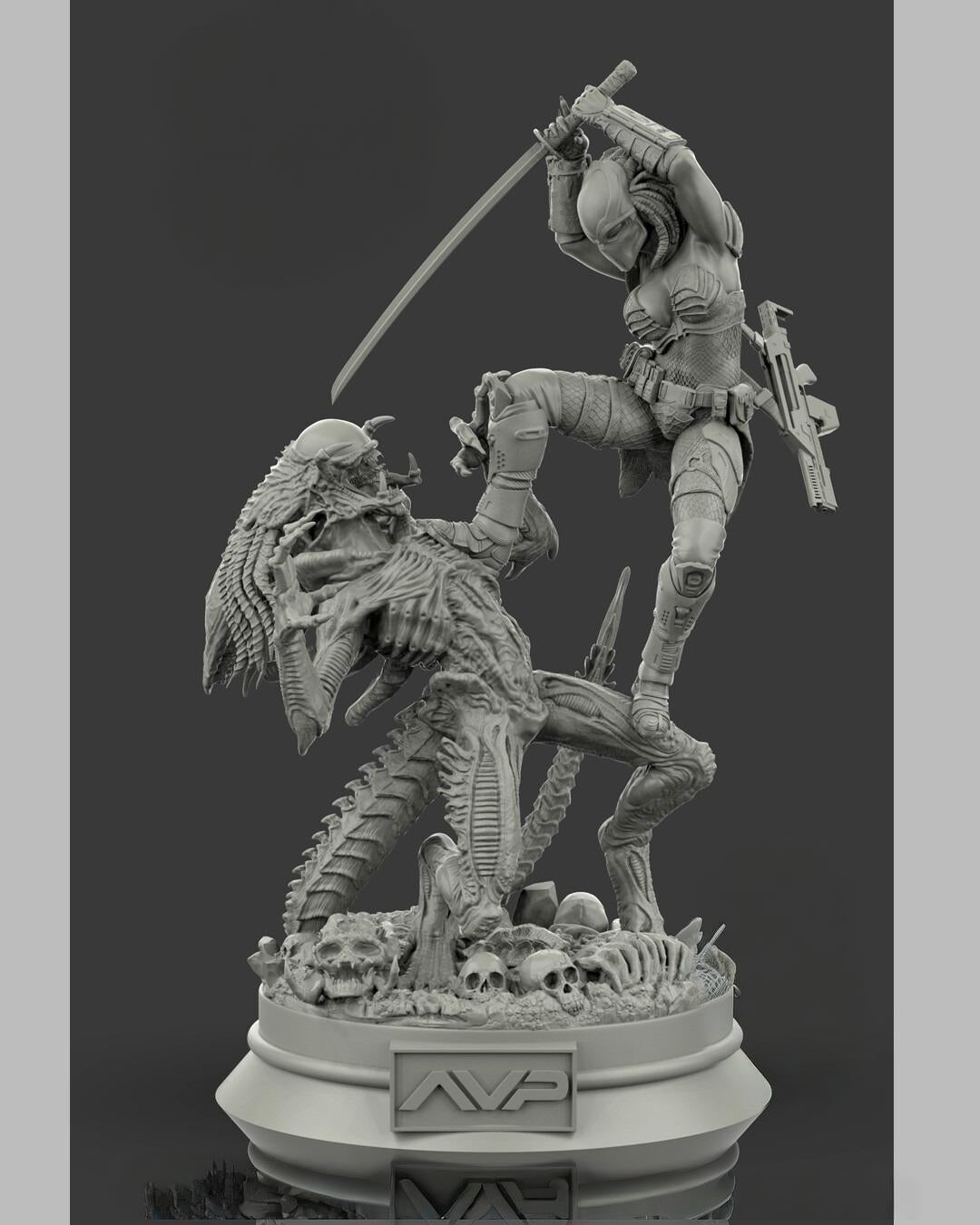 1814 Machiko Noguchi_the Aliens vs. Predator - STL 3D Print Files