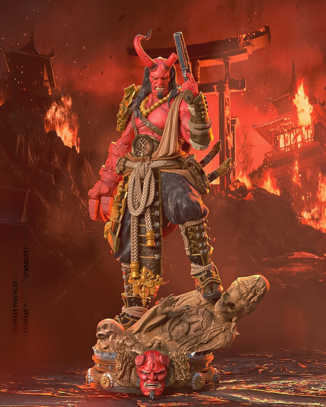 0688 Hellboy Oni (1673) - STL 3D Print Files