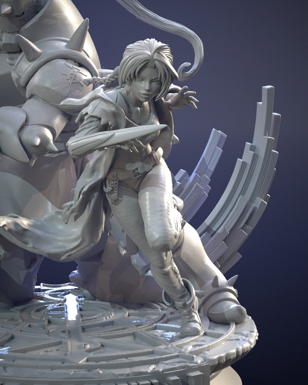 0713 Female Edward Elric - Fullmetal Alchemist - STL 3D Print Files
