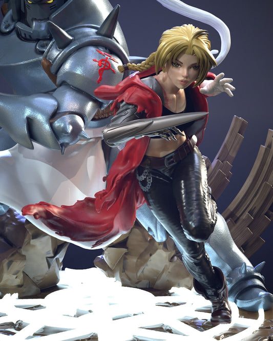 0713 Female Edward Elric - Fullmetal Alchemist - STL 3D Print Files