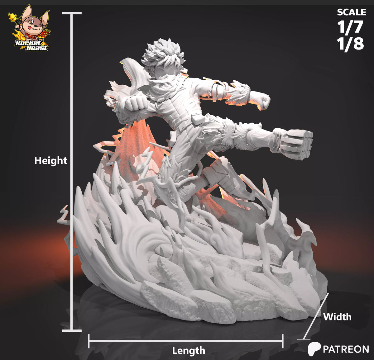 2058 Deku_My Hero Academia - STL 3D Print Files