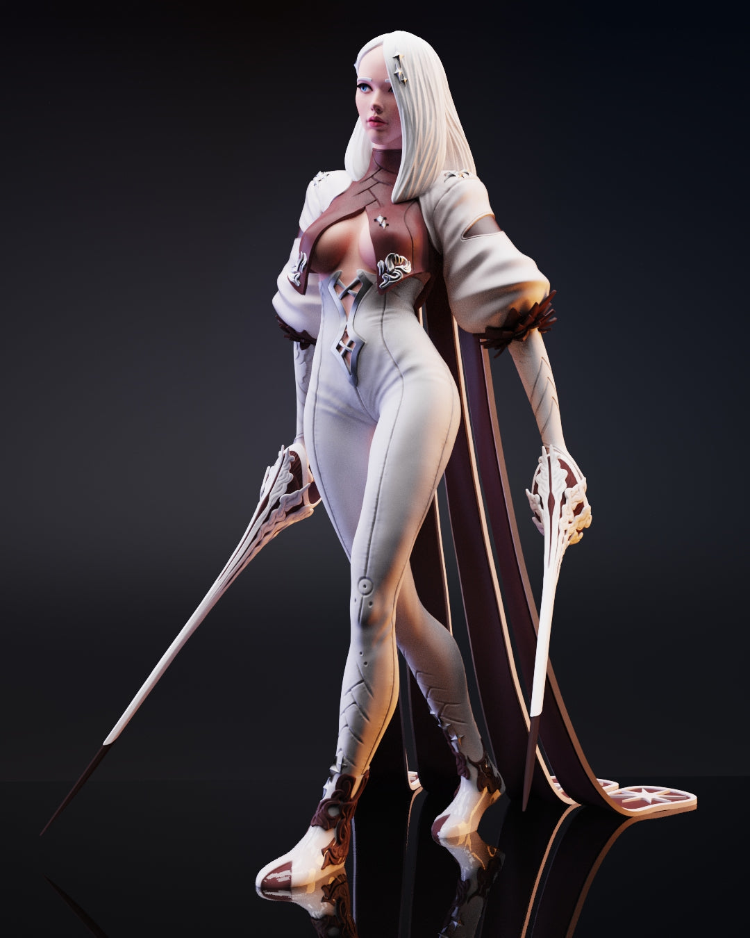 0684 Mikeo NSFW - The Double Sword Assassin - STL 3D Print Files