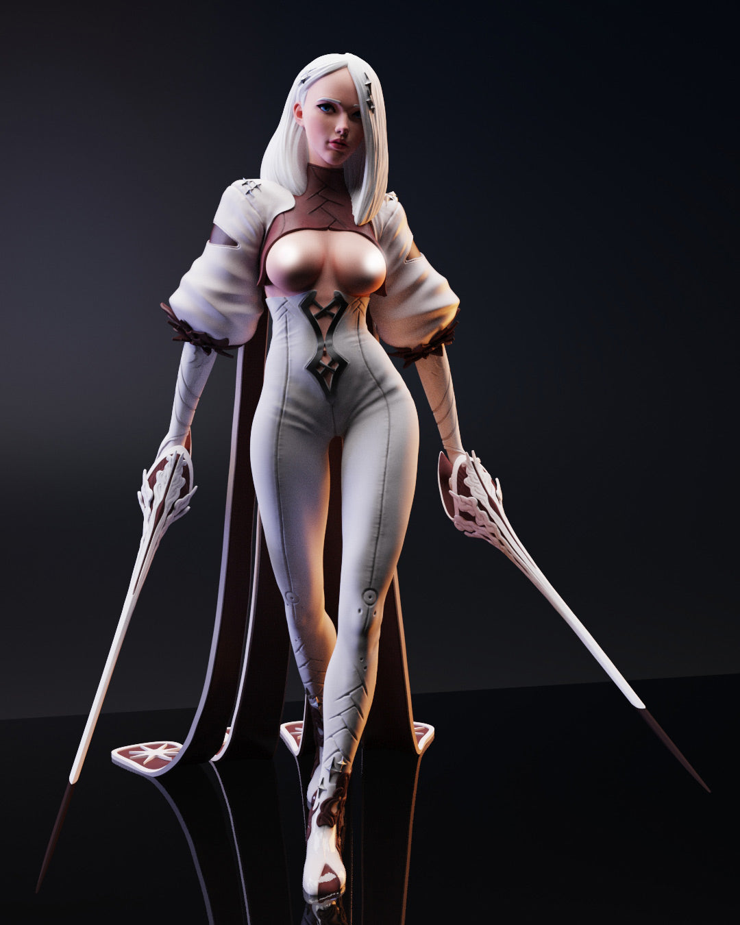 0684 Mikeo NSFW - The Double Sword Assassin - STL 3D Print Files